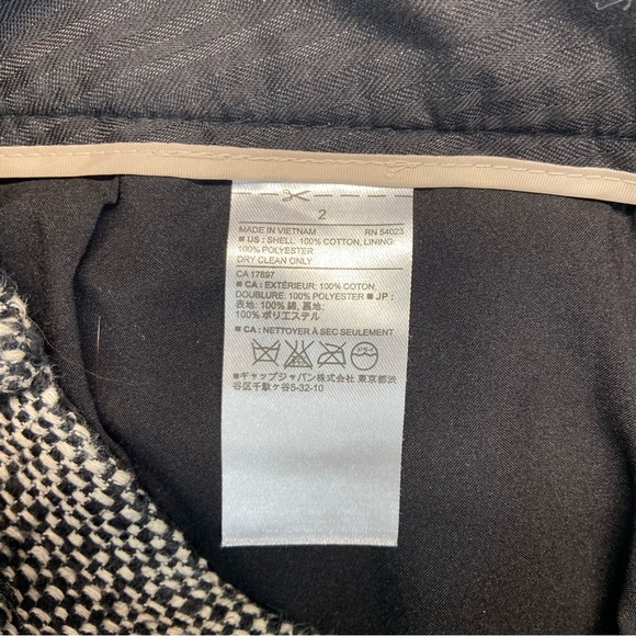 Banana Republic Tweed Black White Shorts Sz 2 Gray Tailored Preppy Baddie Girl - Picture 7 of 8